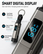 4-in-1 Fast Charging Keychain Cable with Digital Display