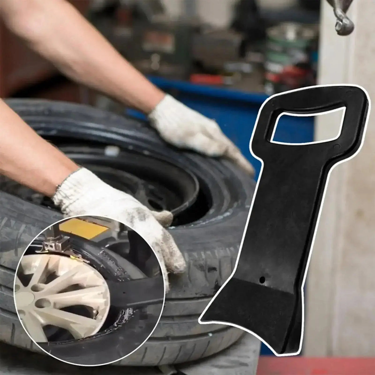 Heavy-Duty Tire Mount and Demount Helper Tool