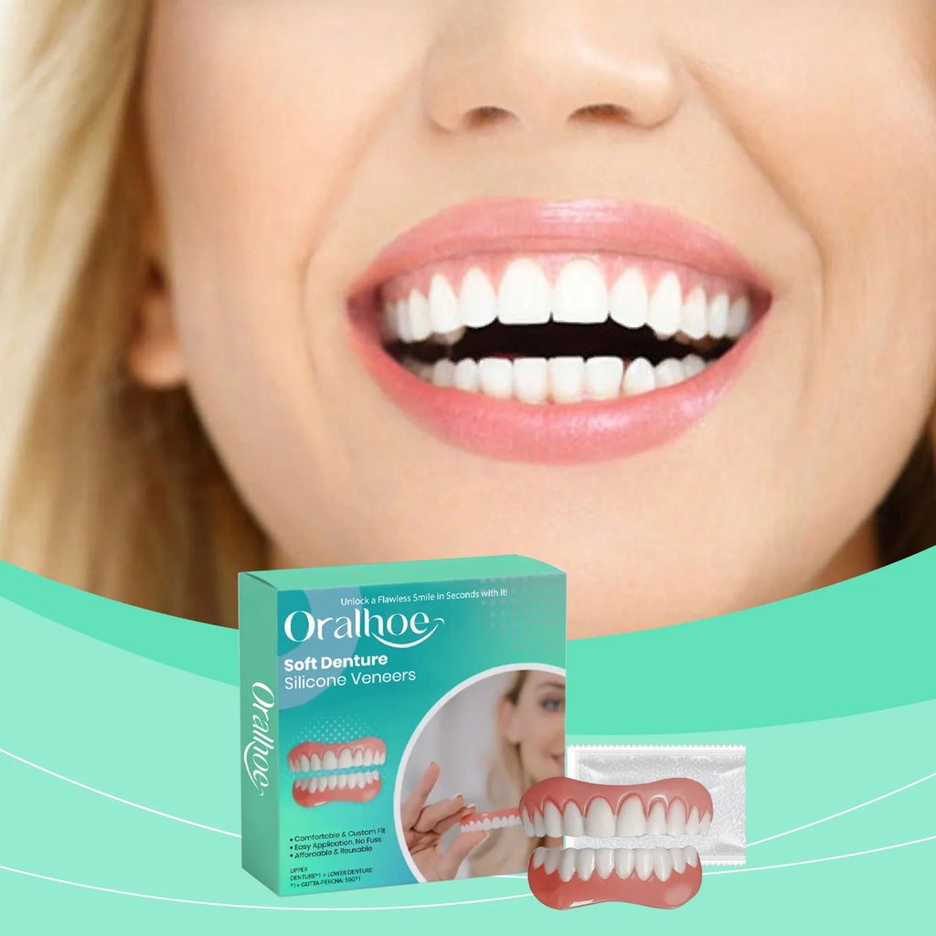 Flexible Silicone Denture Set for Instant Smile Transformation