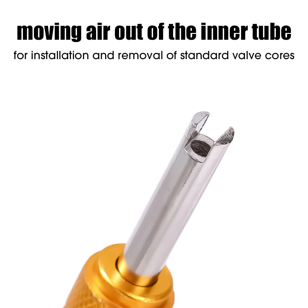Dual-Head Tire Valve Core Remover Tool