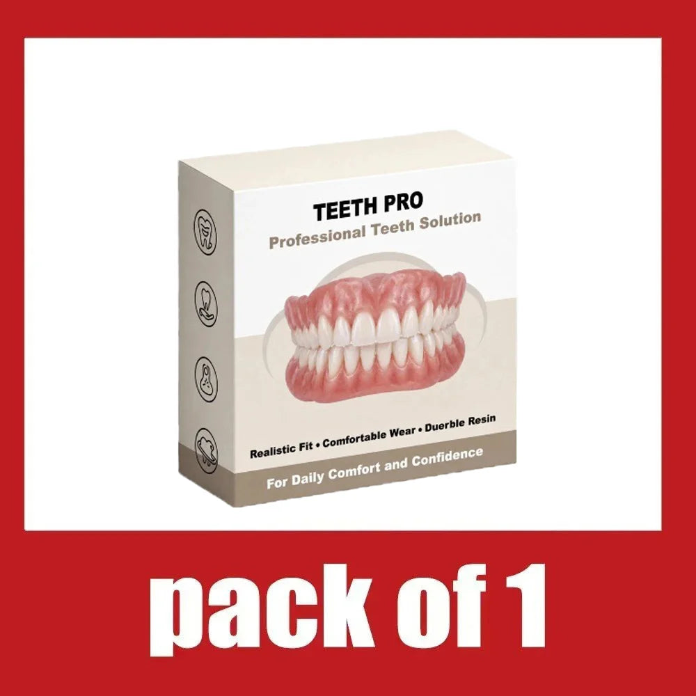 Instant Snap-On Silicone Smile Veneers for Natural Looking Teeth