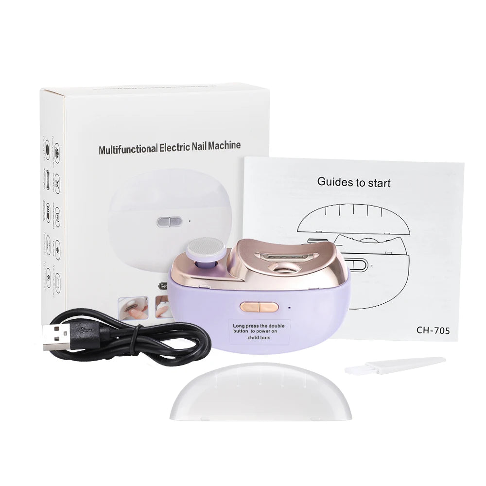 Electric Automatic Nail Trimmer and Polisher for All Ages