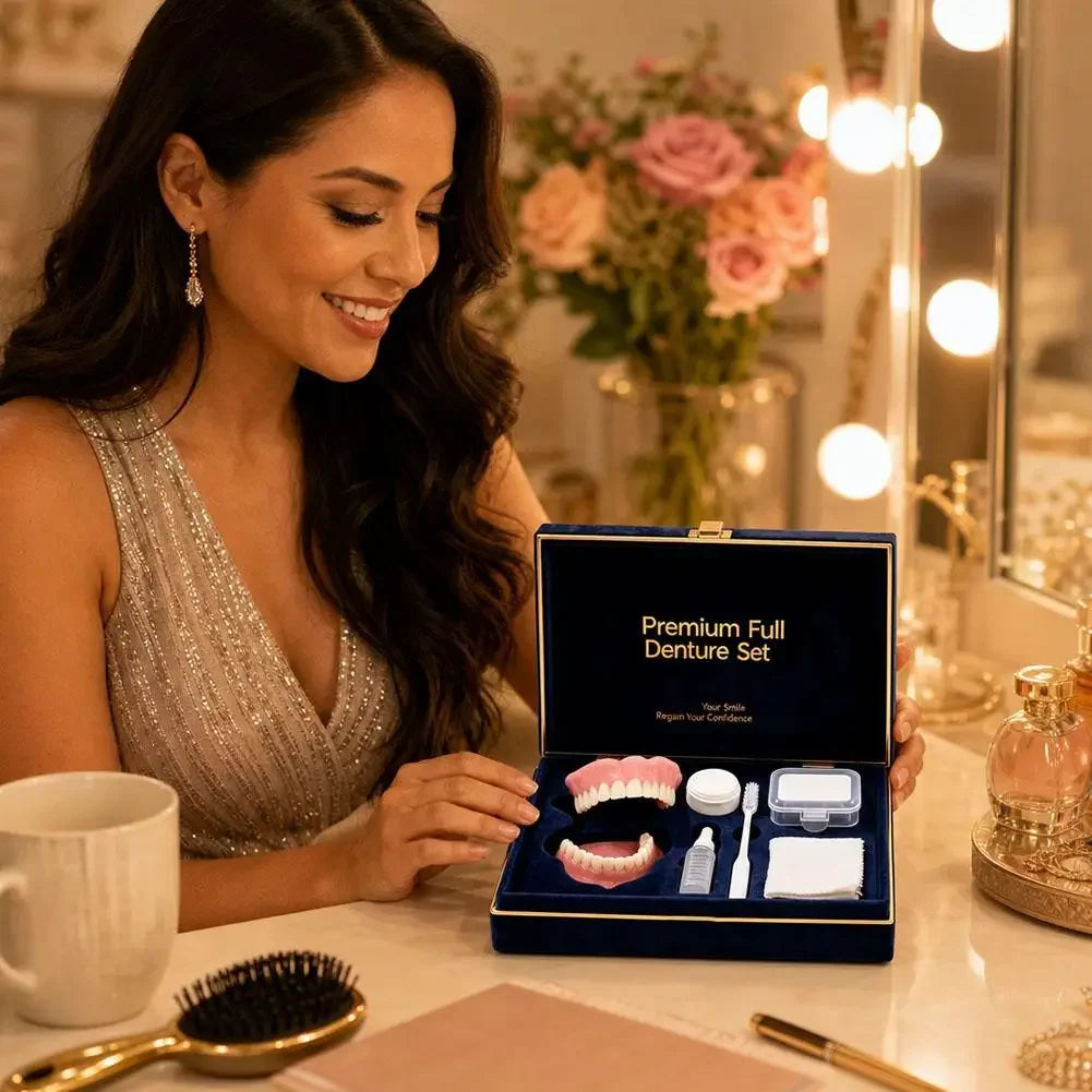 Temporary Comfort Fit Full Denture Set for Instant Smile