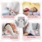 USB Heated Cat Plush Pillow with 5 Heat Settings and Timer
