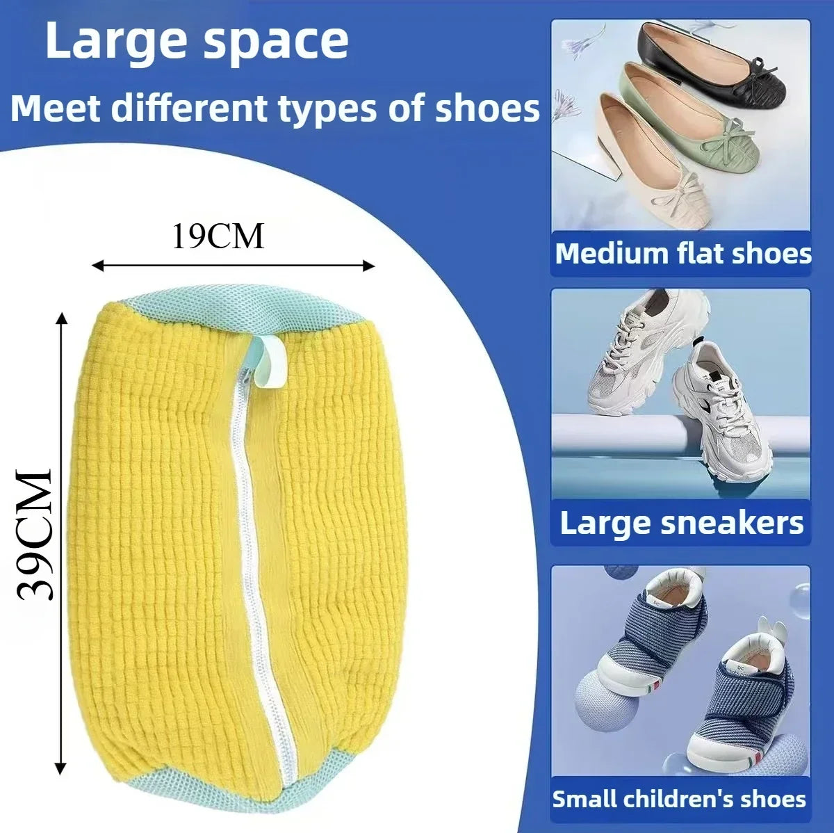 Protective Laundry Mesh Bag for Machine Washing Shoes