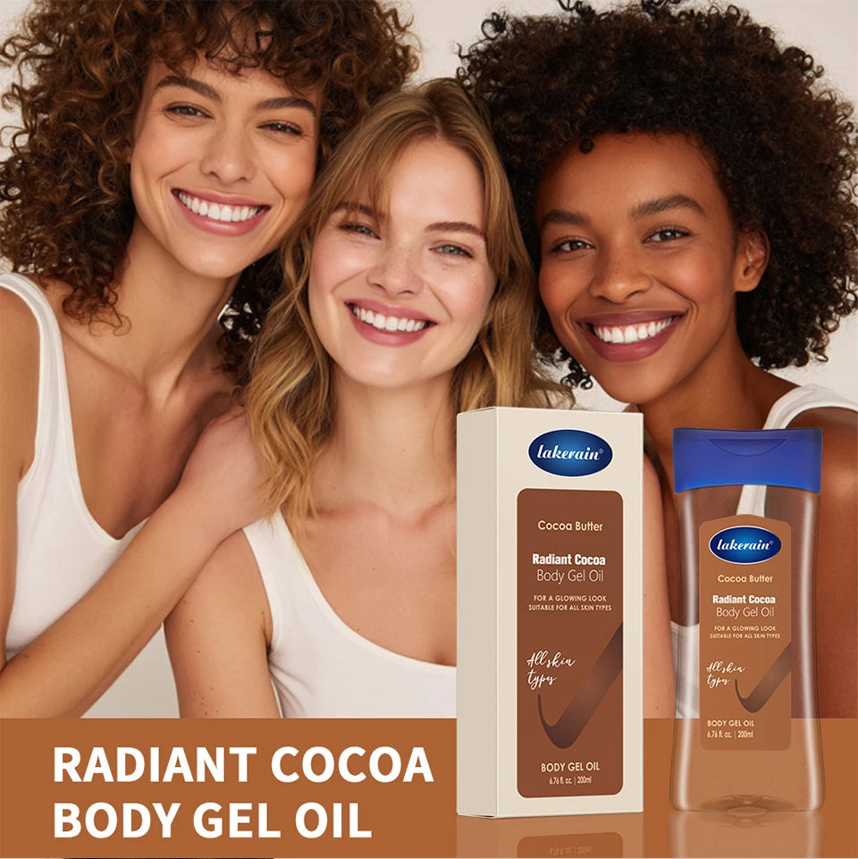Radiant Cocoa Body Gel Oil for Hydrated Glowing Skin