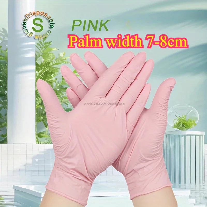 Disposable Black Nitrile Protective Gloves