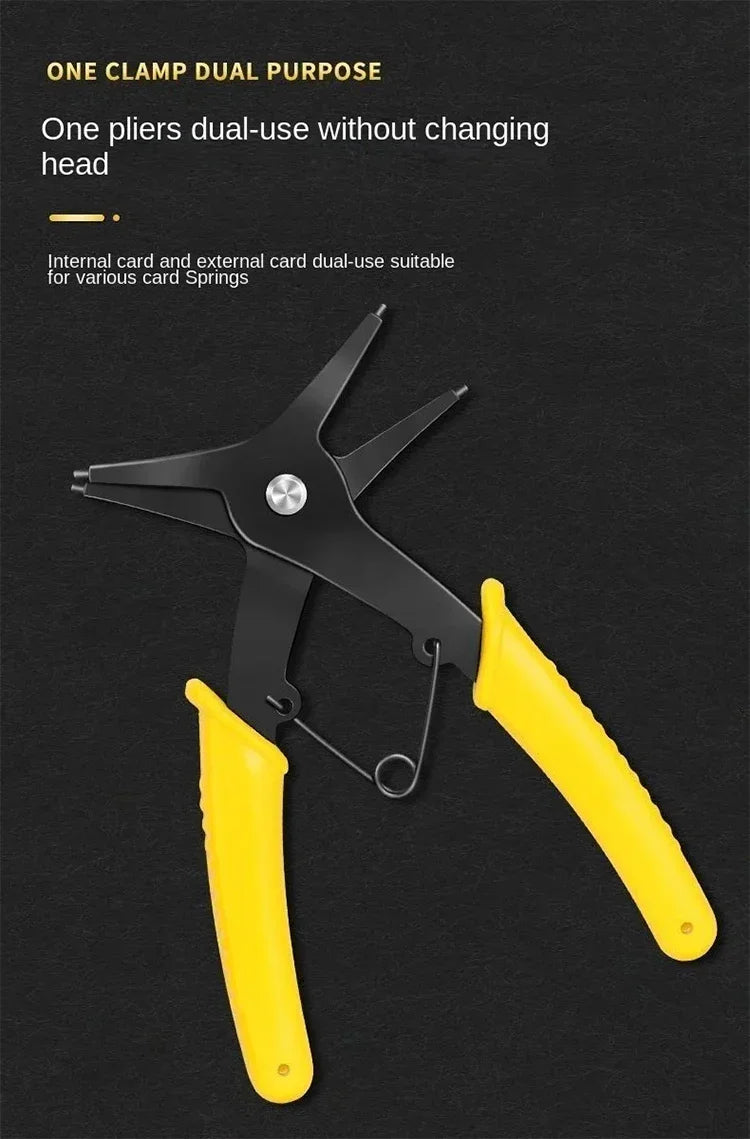 Multifunctional 4-in-1 Circlip Snap Ring Plier Tool - 9