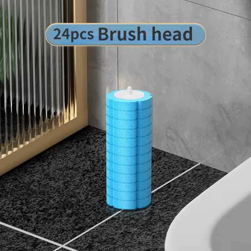 Wall-Mounted Disposable Toilet Brush with Long Handle - 10