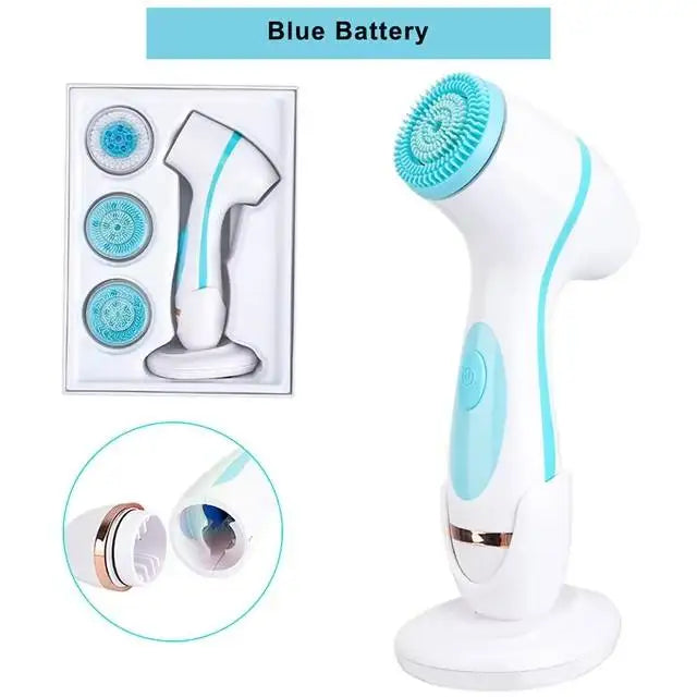 3-in-1 Waterproof Electric Facial Cleansing & Exfoliating Brush