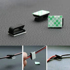 Self-Adhesive Car Wire Organizer Clips - 20 Pack