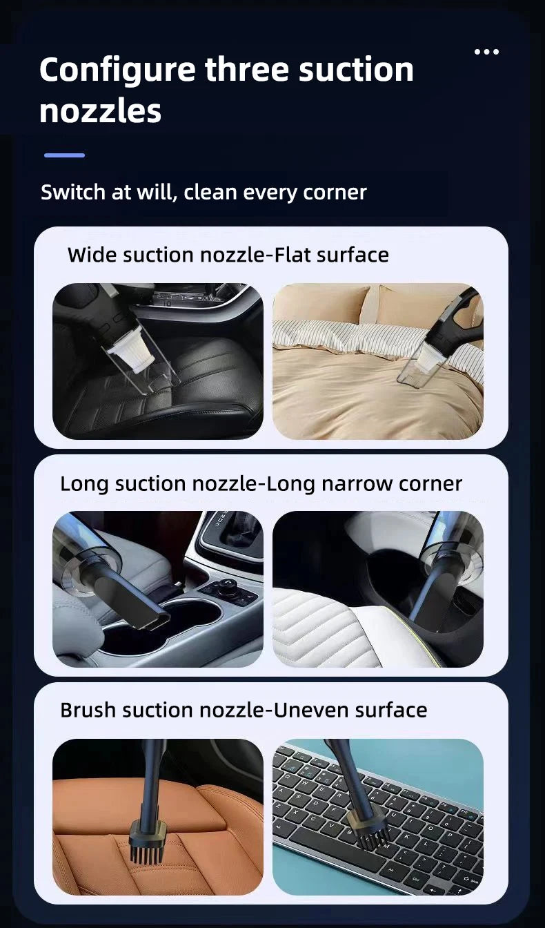 Portable Cordless Handheld Vacuum for Car and Home
