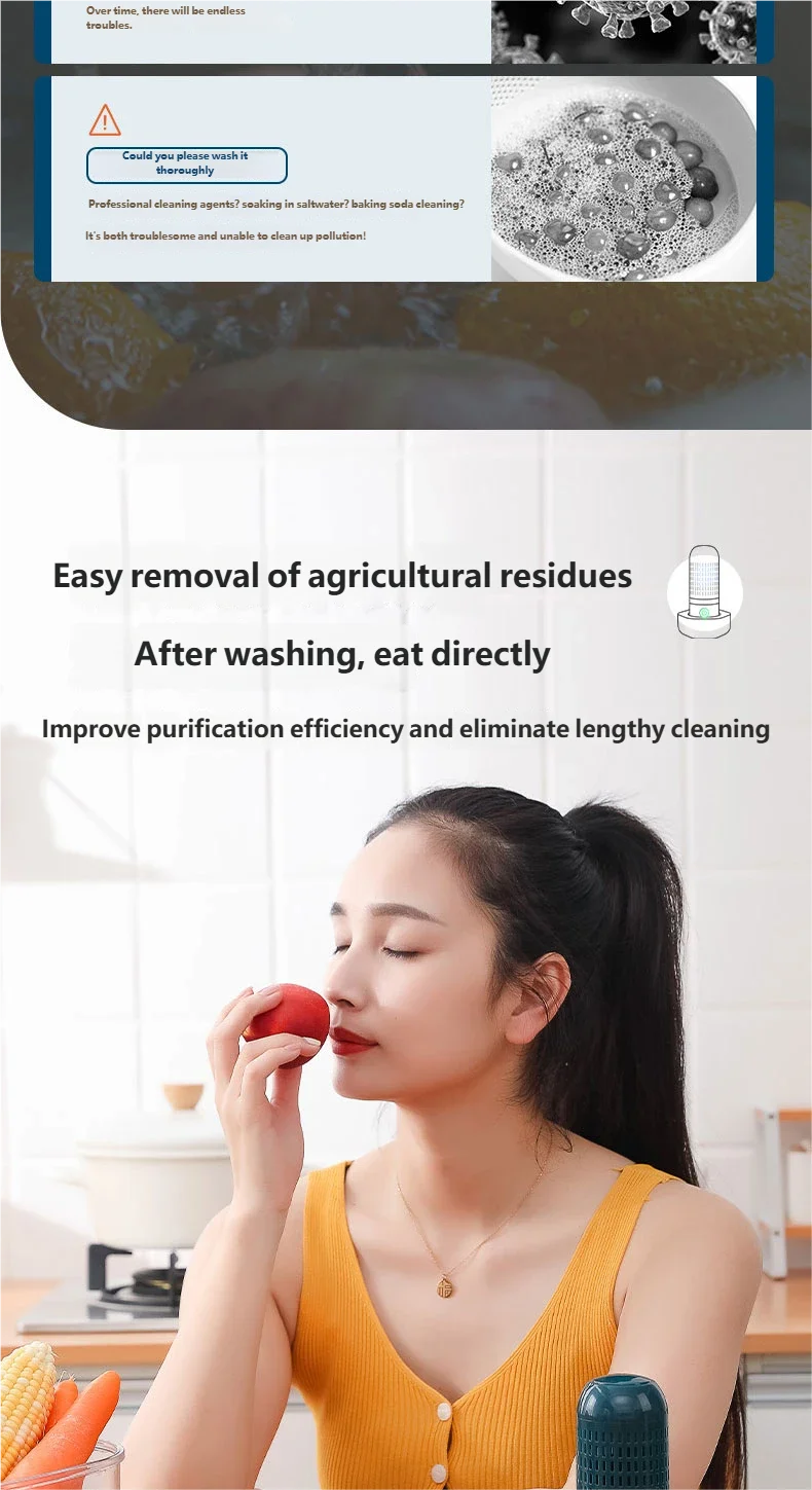 Portable Fruit and Vegetable Purifier Cleaner - 9