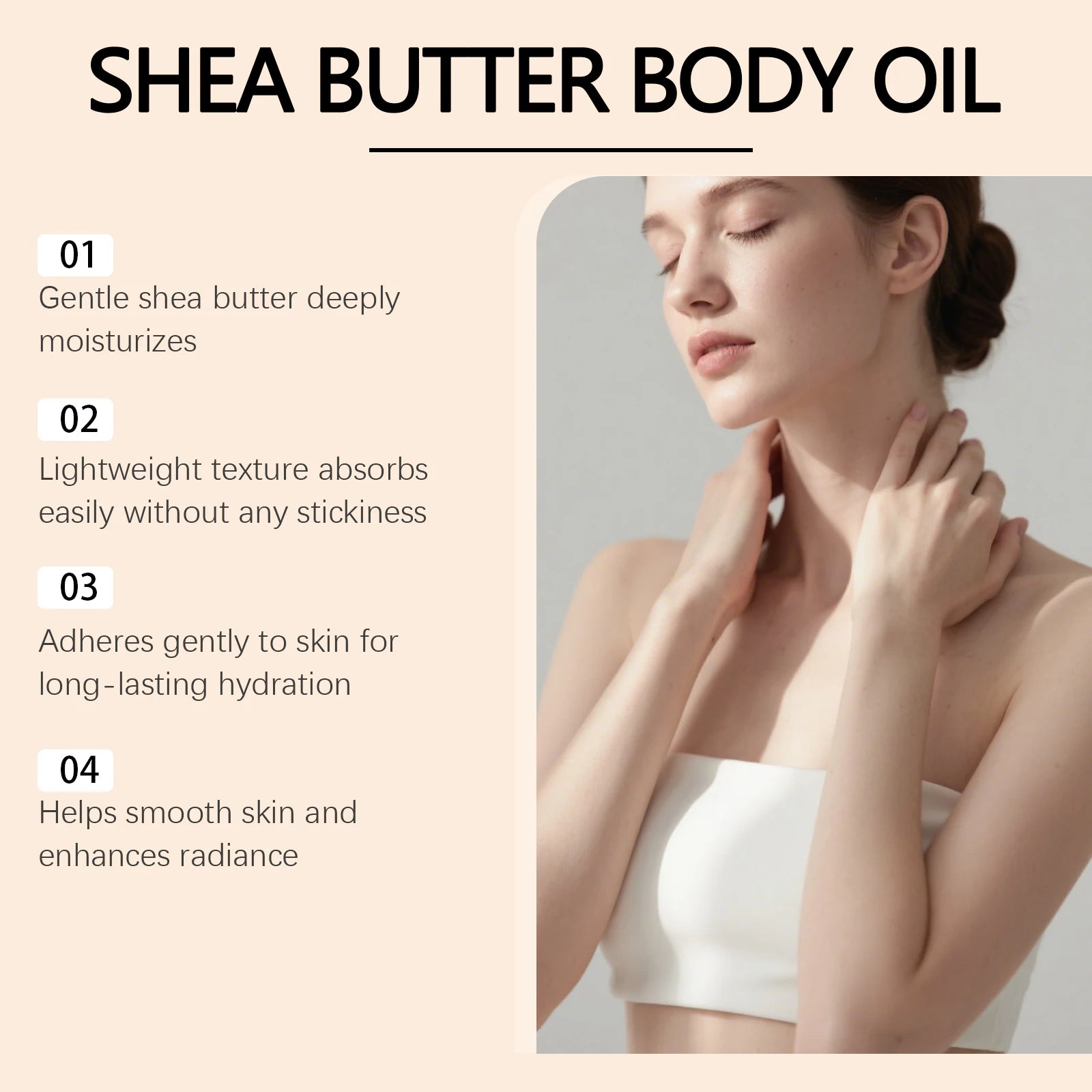 Nourishing Shea Butter Body Oil for Dry Skin Hydration - 15