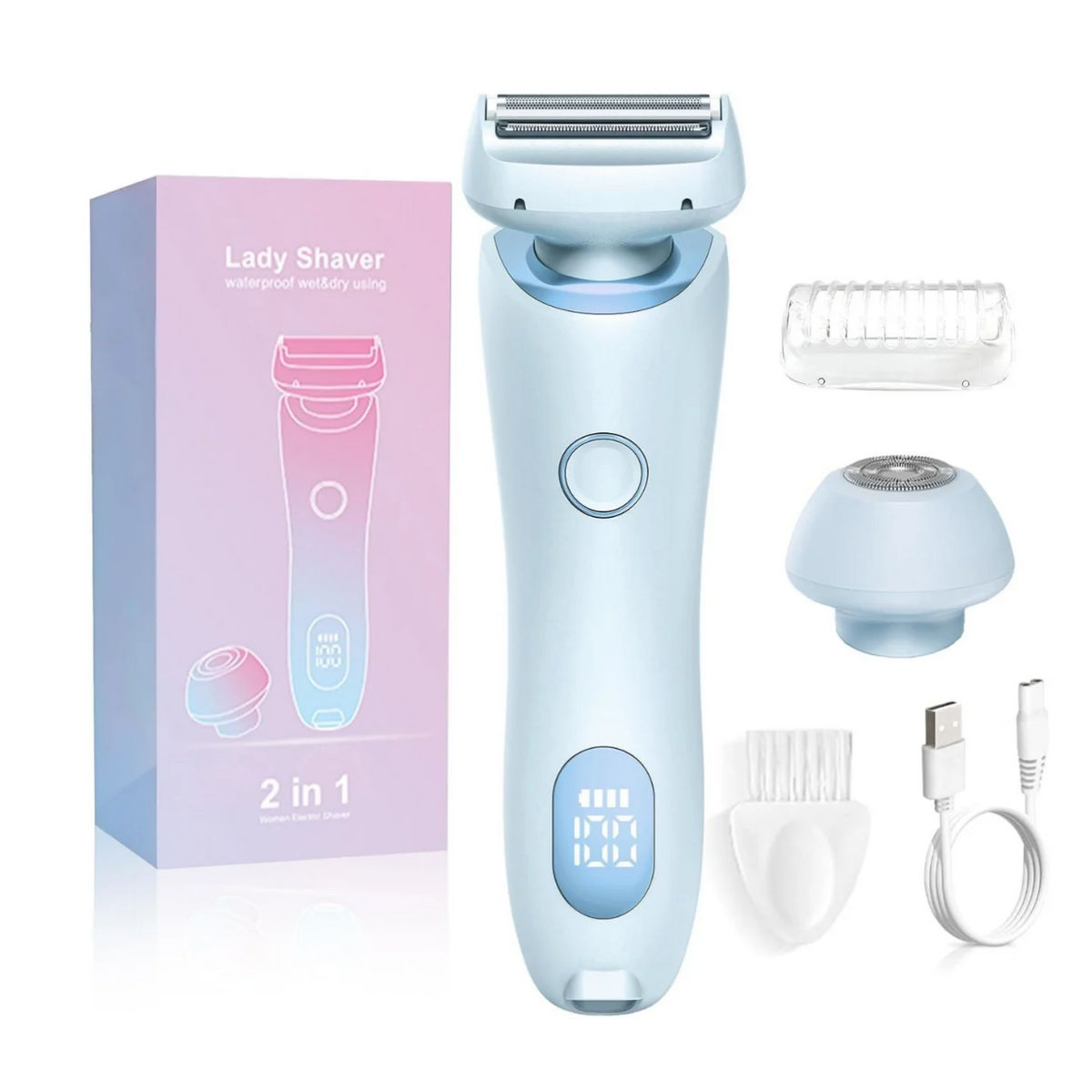 2-in-1 Electric Hair Remover for Face and Body