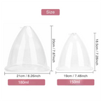 Vacuum Suction Cup Set for Breast and Buttock Enhancement