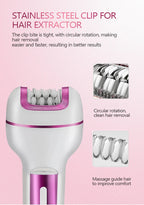 3-in-1 Rechargeable Electric Hair Remover and Shaver for Women