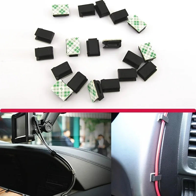 Self-Adhesive Car Wire Organizer Clips - 20 Pack - 4