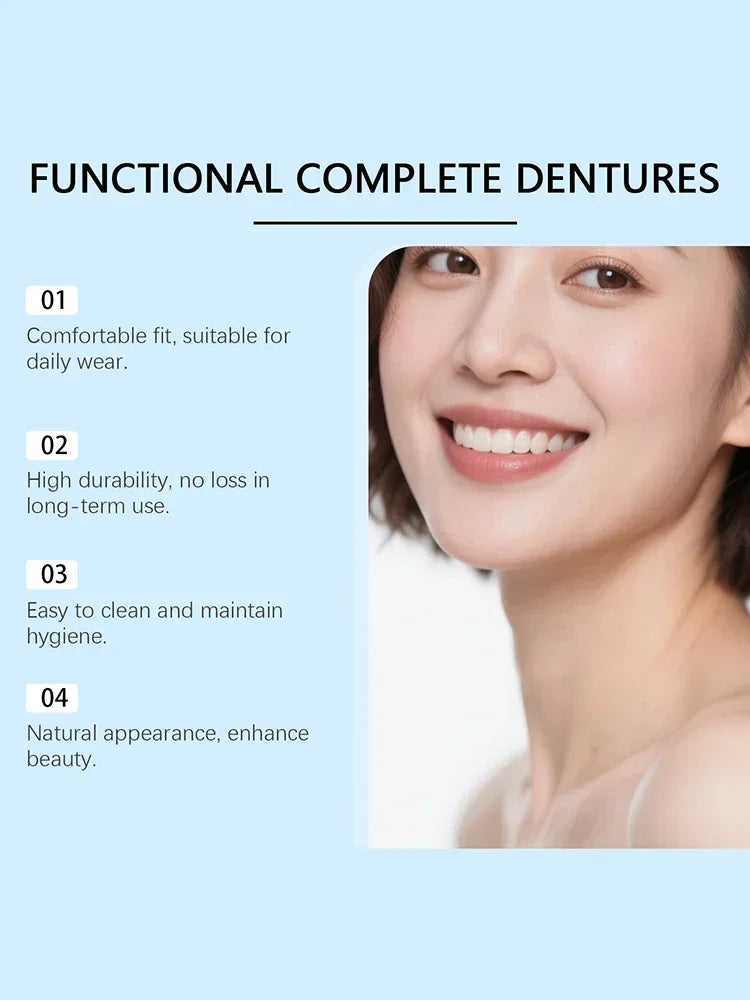 Instant Smile Comfort Dentures for Upper and Lower Teeth