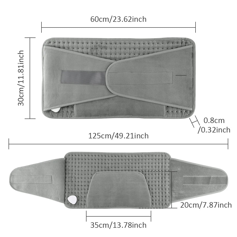 Electric Heated Waist and Back Support Wrap with Temperature Control