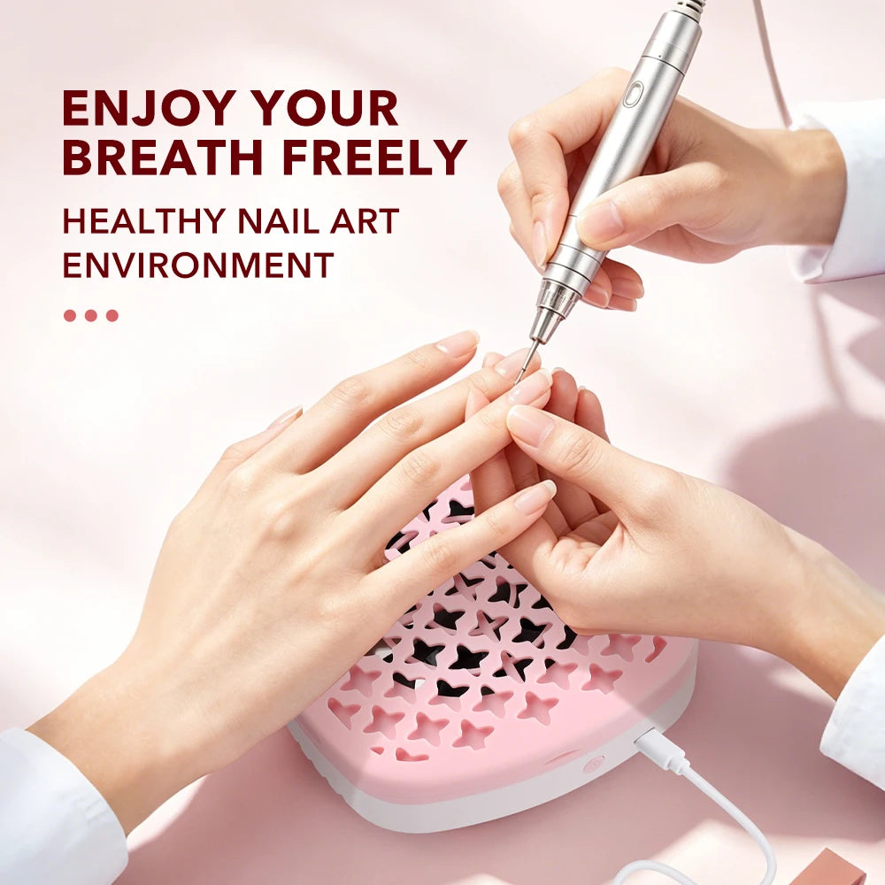 USB Portable Nail Dust Collector for Home Manicures
