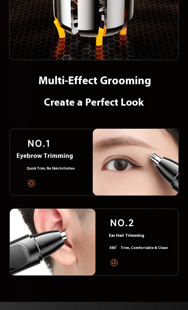 Rechargeable Electric Nose and Ear Hair Trimmer