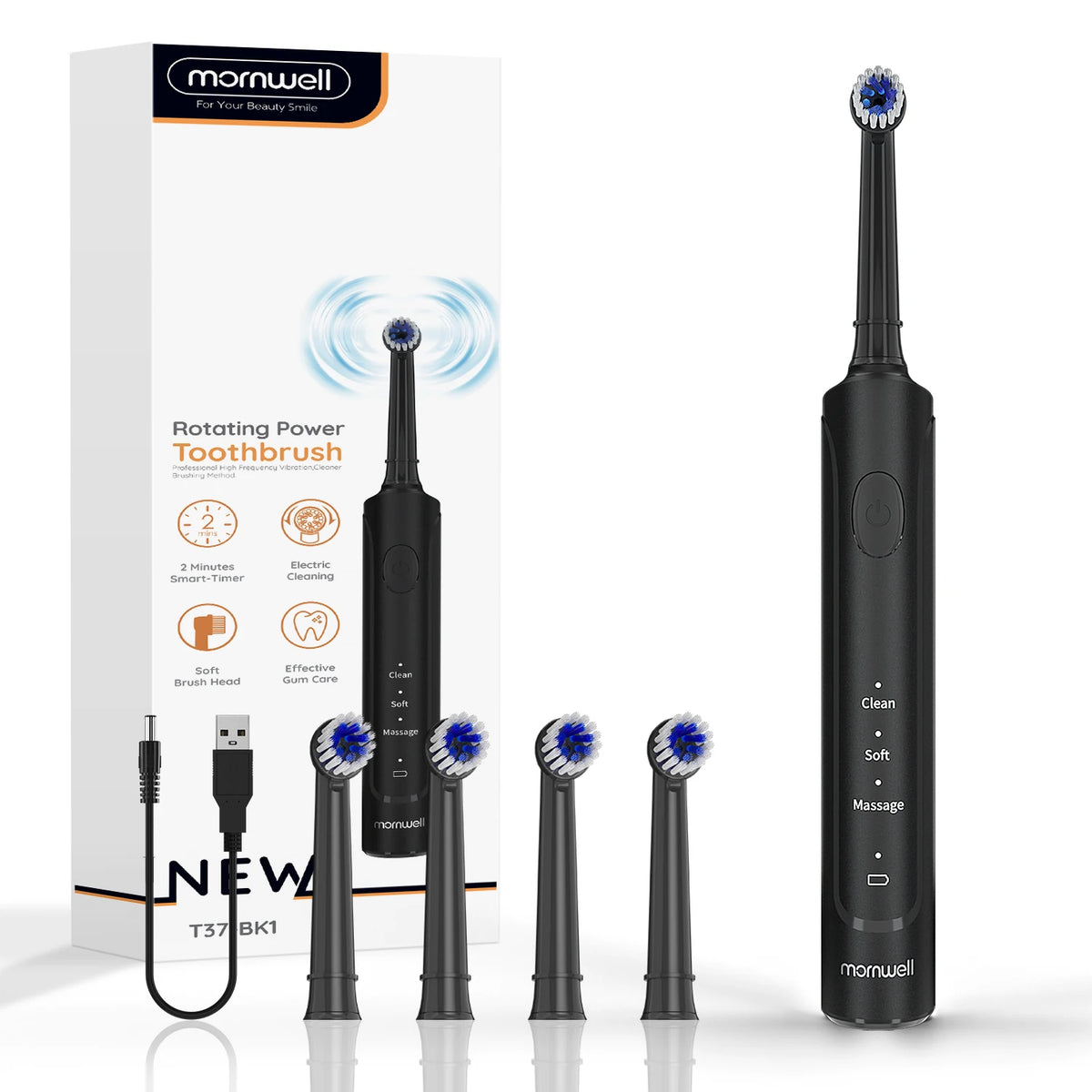Rechargeable Electric Sonic Toothbrush with 3 Cleaning Modes