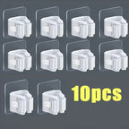 Wall Mounted Adhesive Mop and Broom Organizer Holder