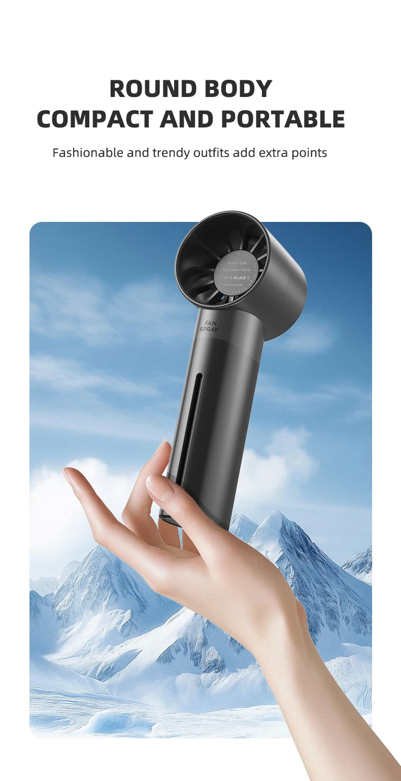 Portable Handheld Misting Fan for Summer Cooling