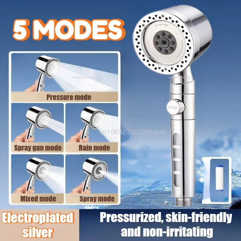 5-Mode High-Pressure Water Saving Shower Head - 21