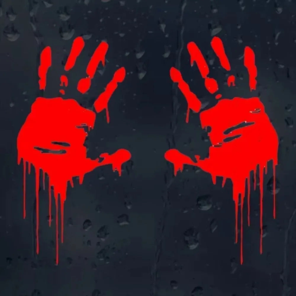 Bloody Handprint Halloween Car Decal - 6
