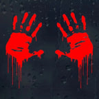 Bloody Handprint Halloween Car Decal