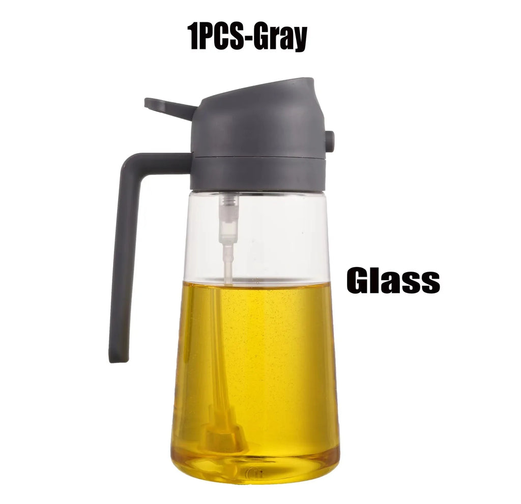 2-in-1 Glass Oil Sprayer and Dispenser for Cooking