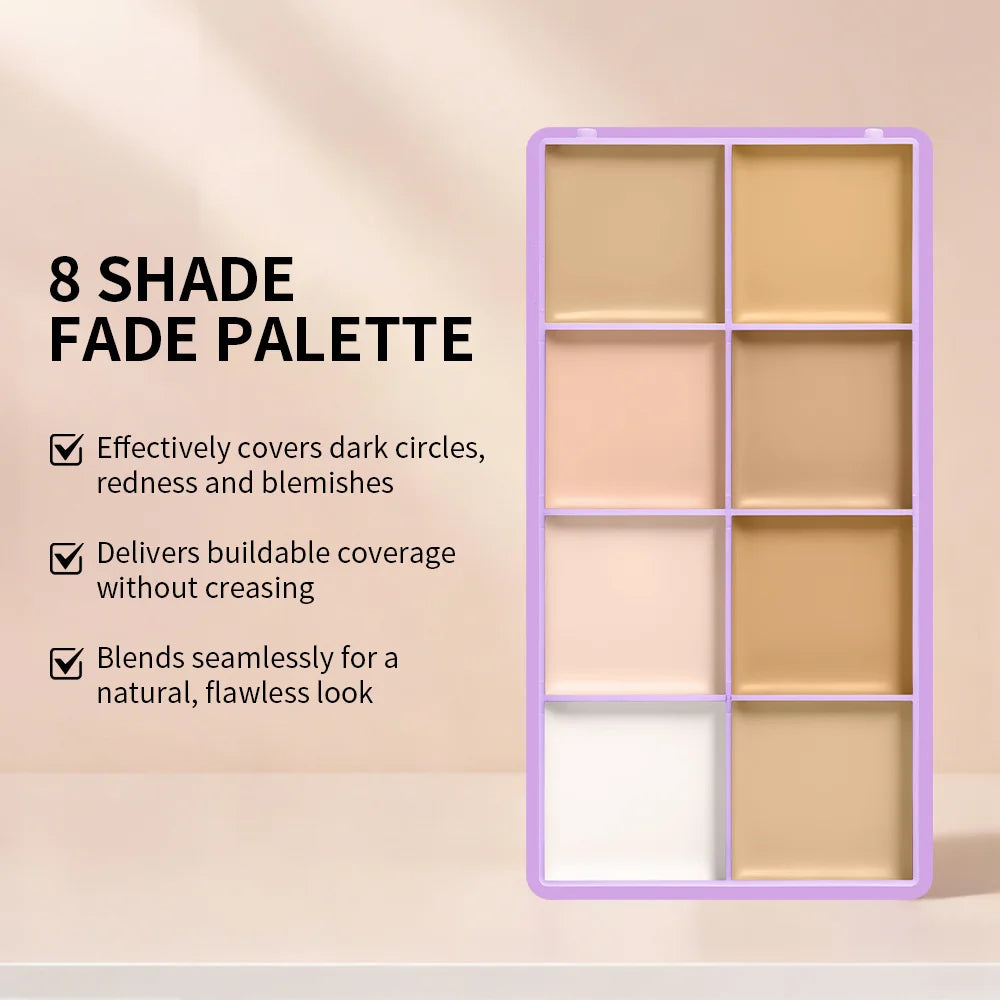 8-Shade Cream Concealer and Contouring Palette - 3