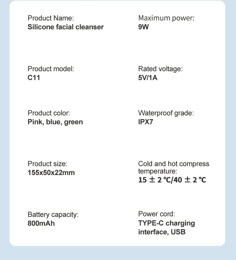 Hot and Cold Sonic Facial Cleansing Brush