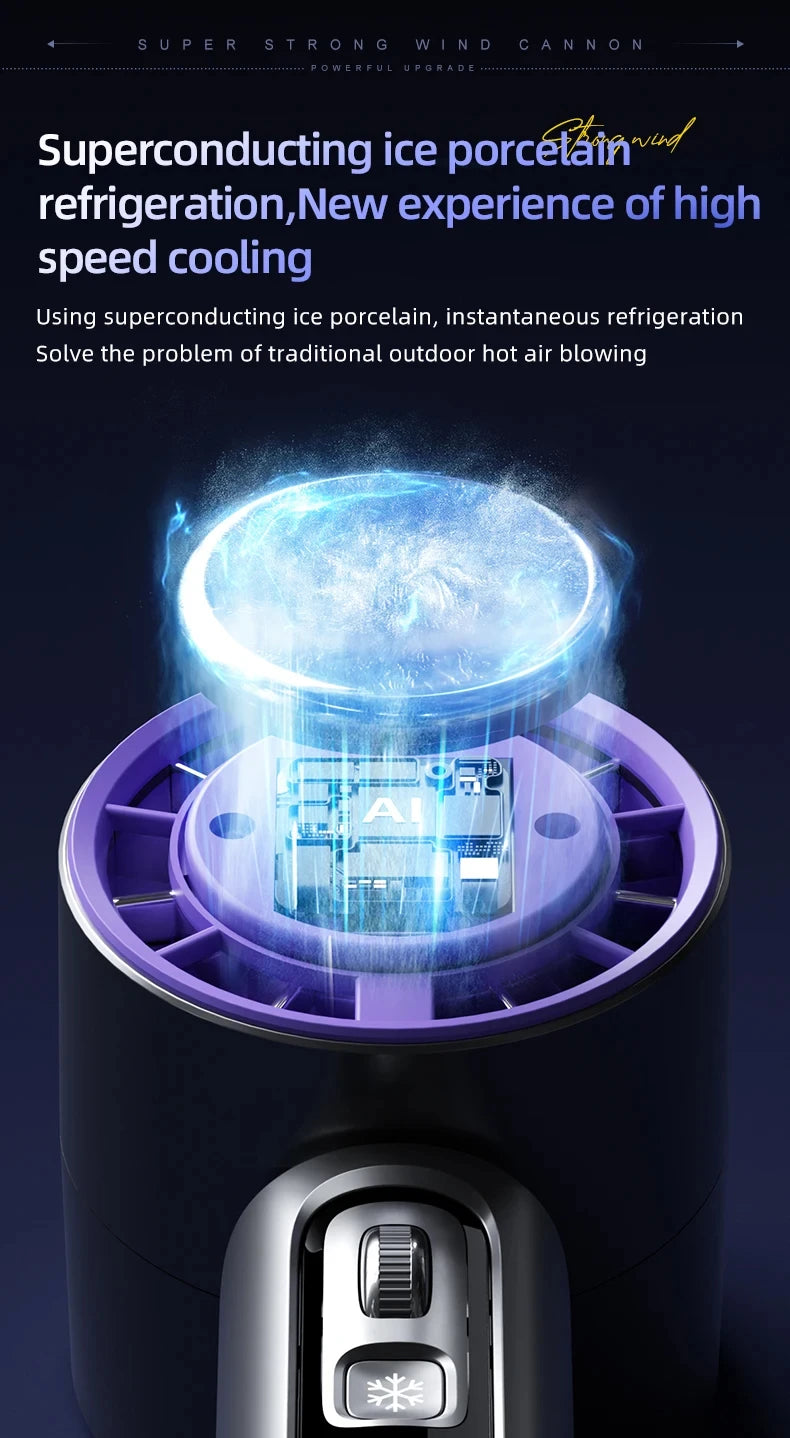 Portable Rechargeable Semiconductor Cooling Handheld Fan - 11