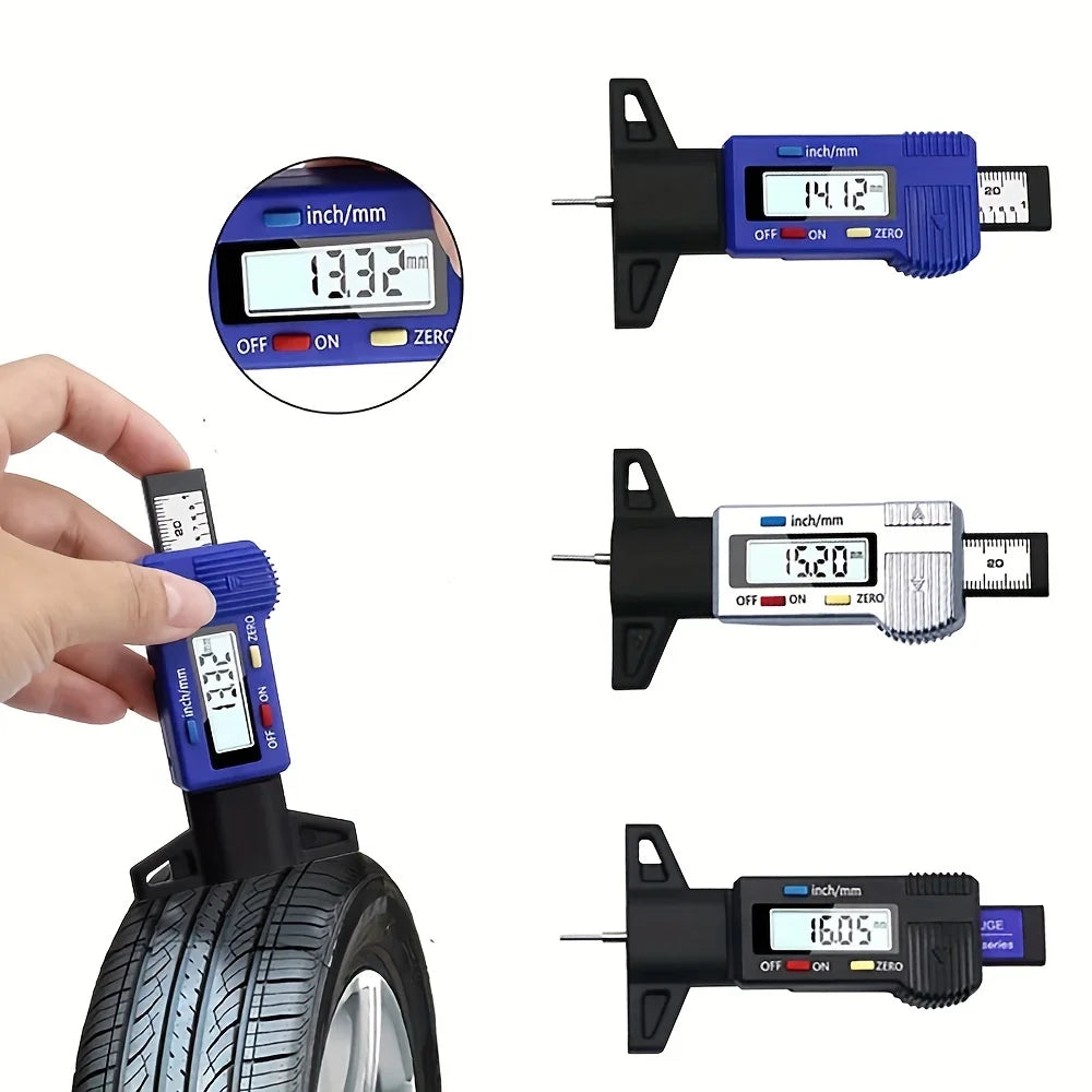Digital Tire Tread Depth Gauge for Car Safety - 4