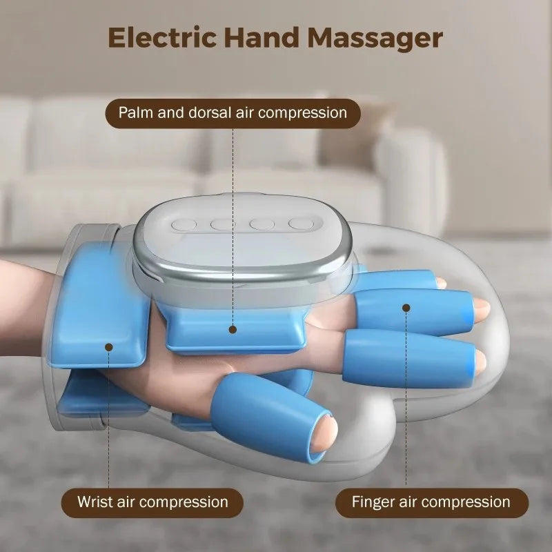 Electric Hand and Wrist Compression Massager with Heat