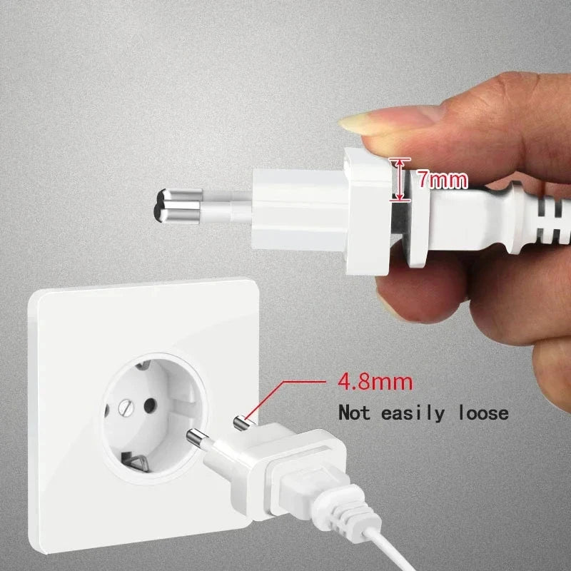 US to EU Power Plug Travel Adapter