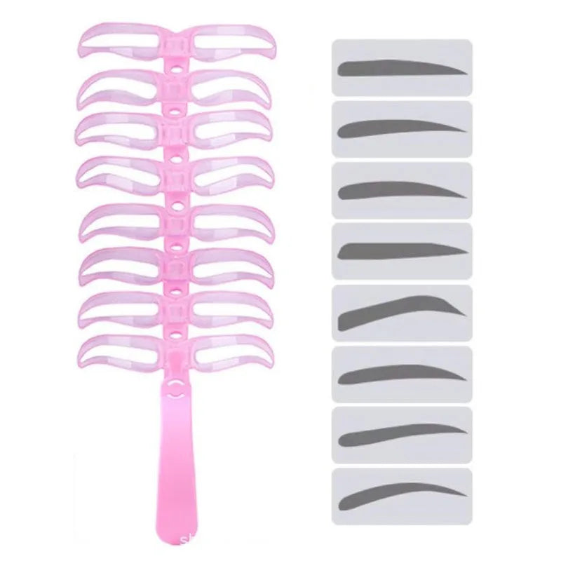 8-Piece Eyebrow Shaping Stencil Kit for Perfect Brows - 2
