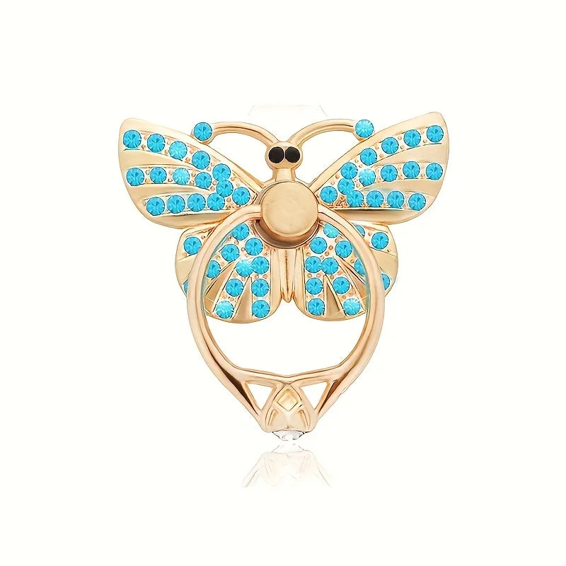 Glitter Butterfly Phone Ring Holder Kickstand