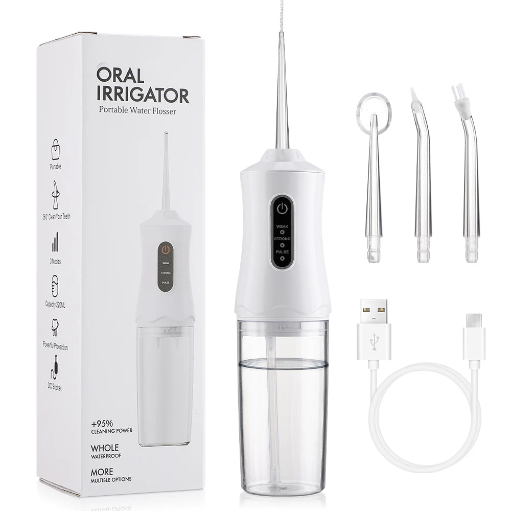 Portable Rechargeable Oral Irrigator Water Dental Flosser - 11