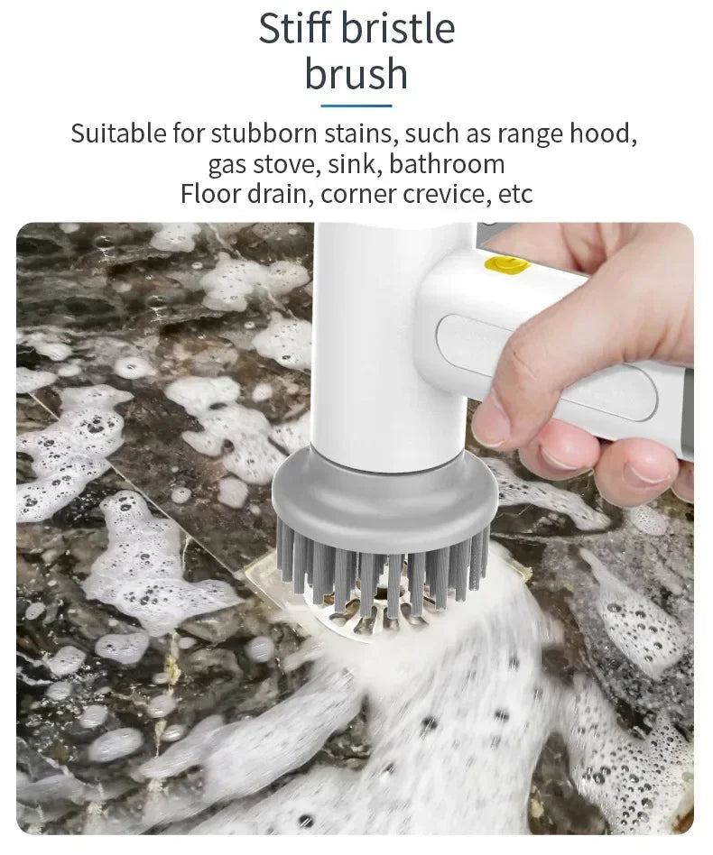 4-in-1 Electric Handheld Power Scrubber for Household Cleaning