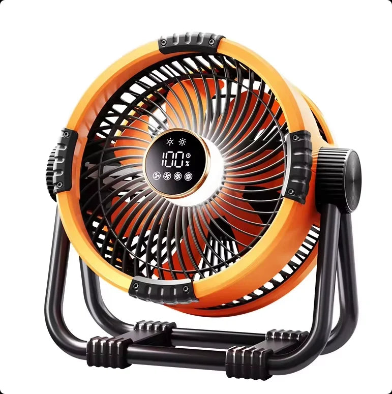 Portable Rechargeable Camping Fan with Night Light and Power Bank