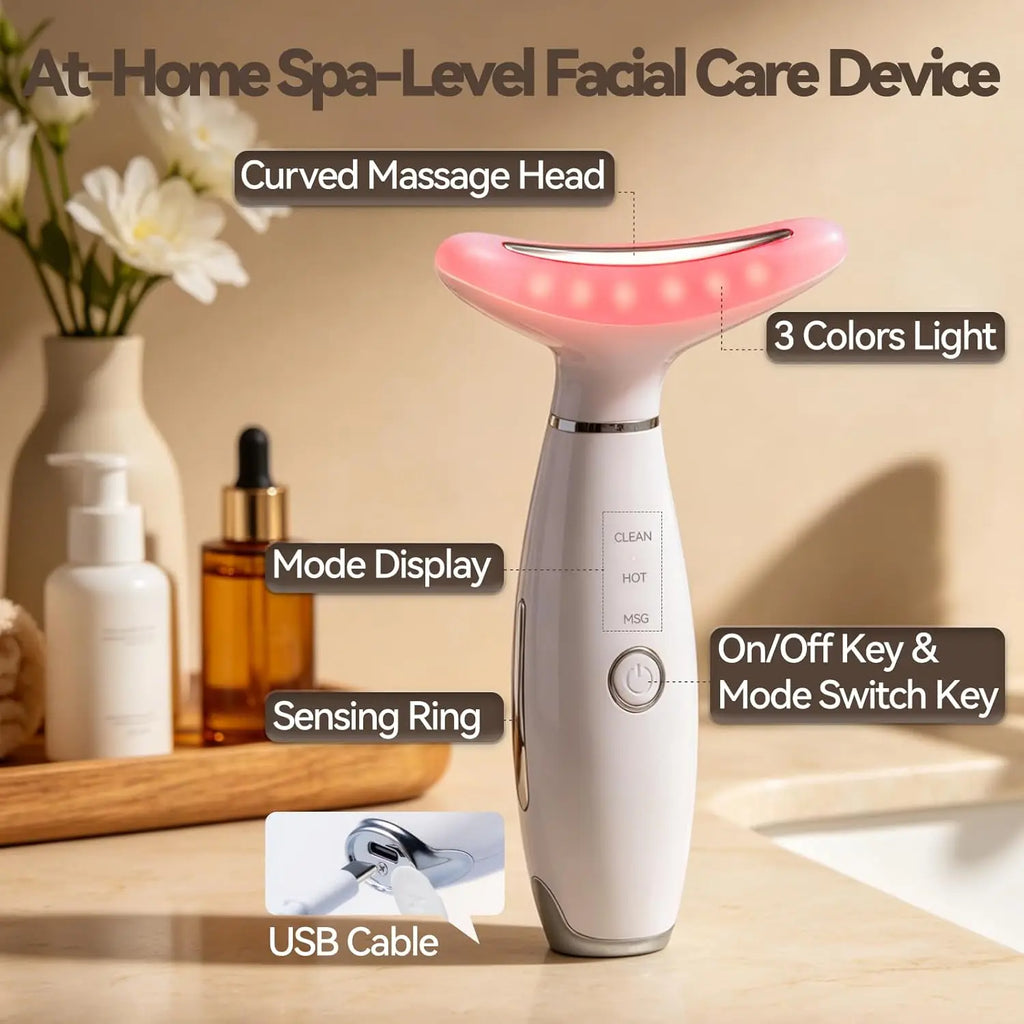 3-in-1 LED Facial & Neck Sculpting Massager