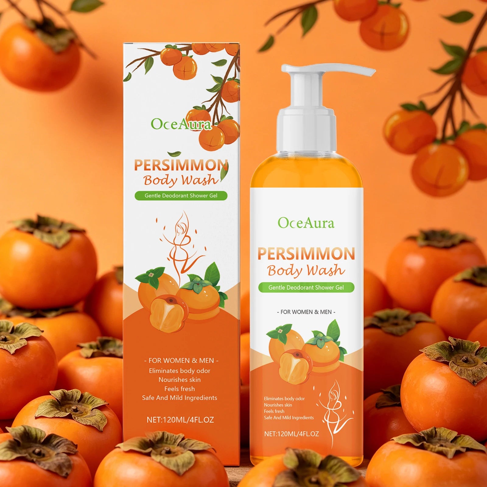 Persimmon Body Odor Eliminating and Moisturizing Shower Gel - 3