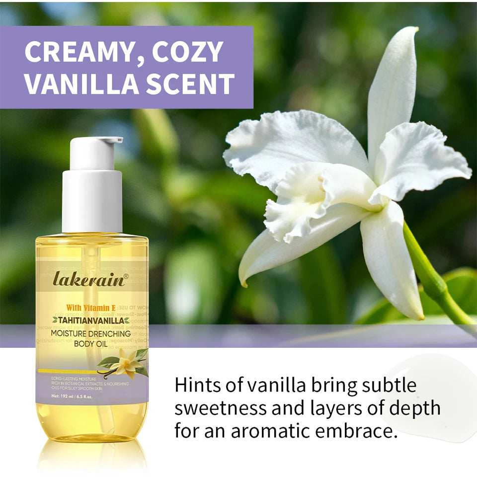 Moisture Drenching Vanilla Body Oil for Glowing Skin
