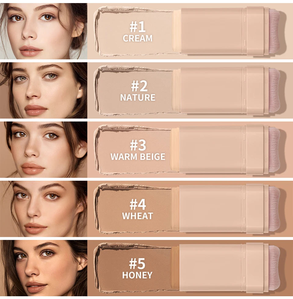 Matte Foundation Stick with Built-in Blending Brush