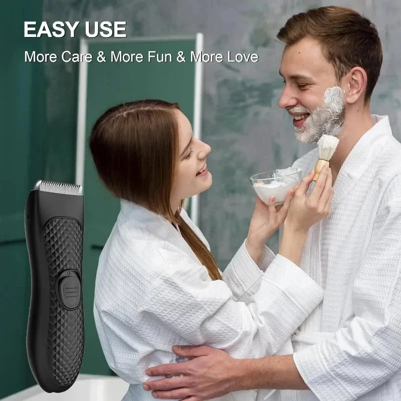 Electric Waterproof Body and Groin Hair Trimmer for Men