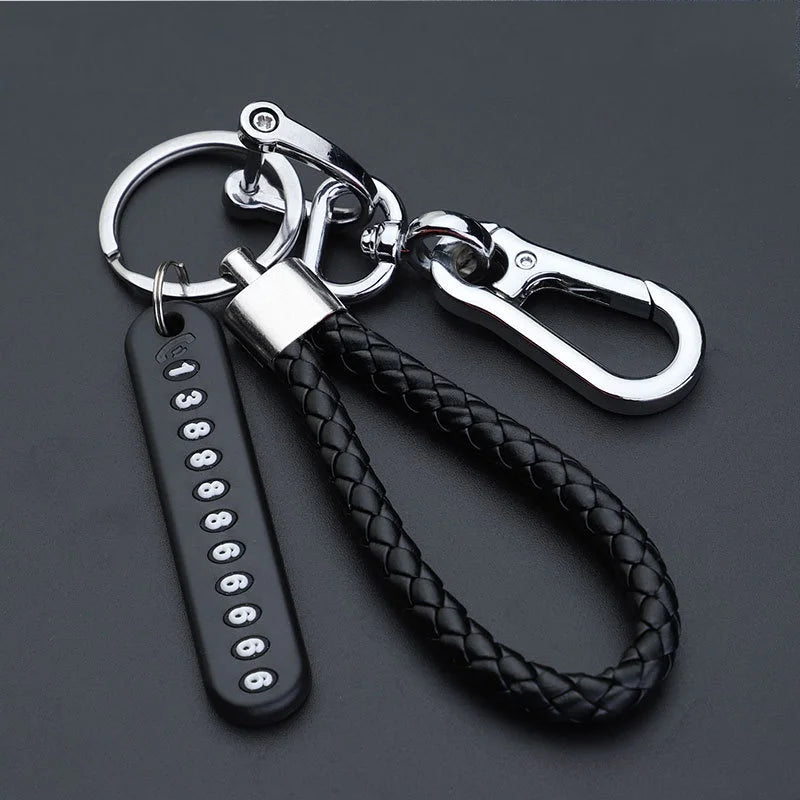 Anti-Lost Phone Number Car Keychain